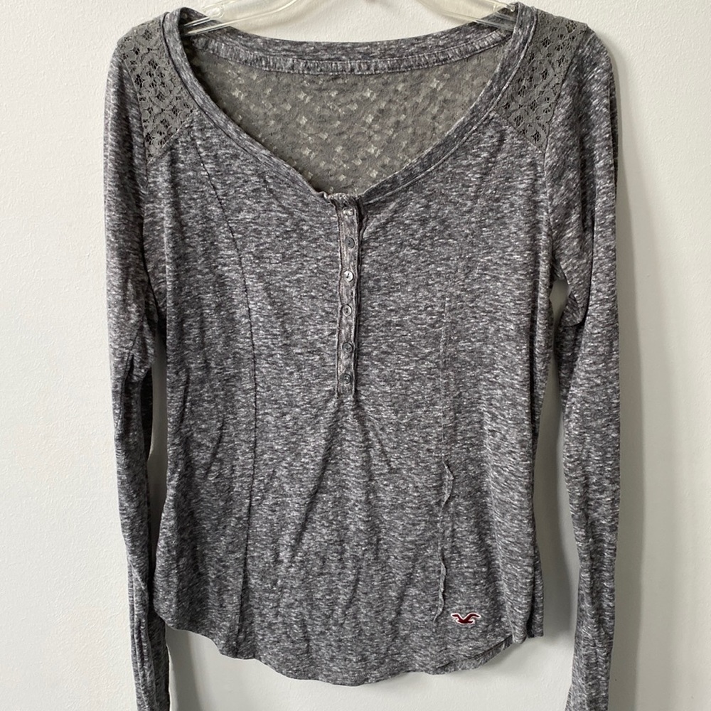 Women top, grey size M brand Hollister